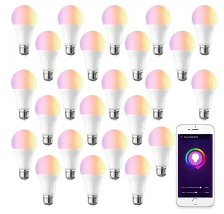 Kit x24 Lámpara Led Smart Inteligente RGB 9W Wifi