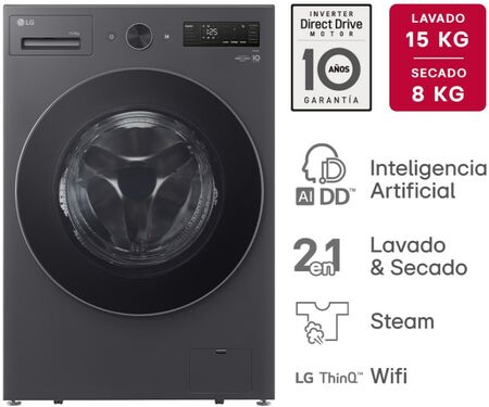 Lavasecarropas Lg Wd15Egntspg 15-8Kg Gr