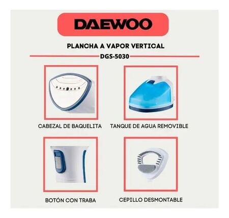 Plancha Vaporizador Vertical Daewoo Dgs5030 Portatil 1200w
