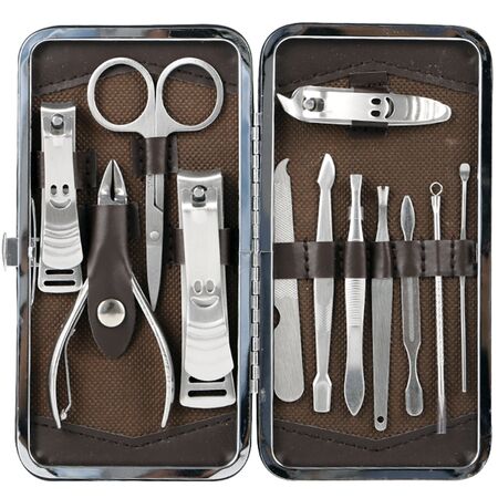 Set de Manicura Pedicura Gadnic Estuche 12 Piezas Alta Calidad