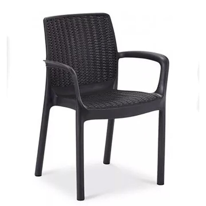 Silla Vos 2000 Ratan Apoya Brazos Grafito - Vista 2