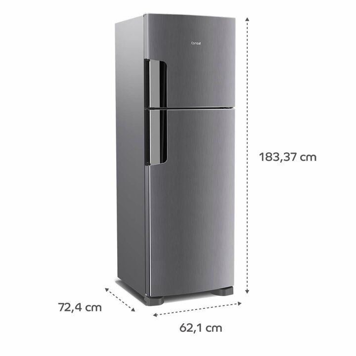 Heladera Top Mount No Frost Whirlpool Wrm42hk 386 Lts Inox - Vista 4