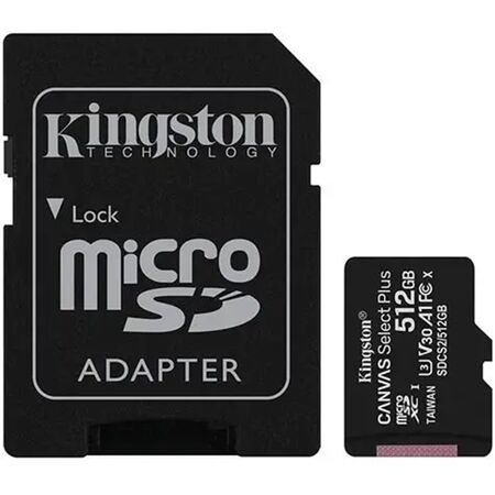 Tarjeta de memoria Kingston 512gb Micro SD Canvas Select Plus Gen 3