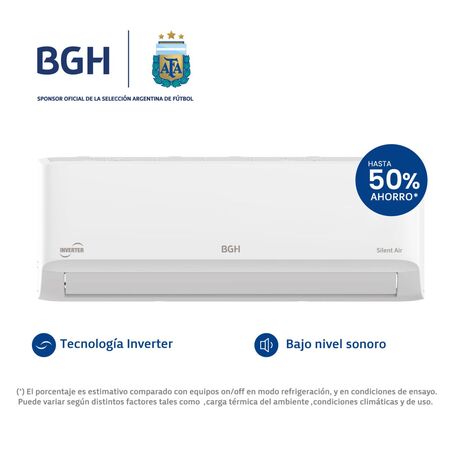 Aire Acondicionado BGH Silent Air BSI35WCLW Inverter 3500W Split Frio Calor