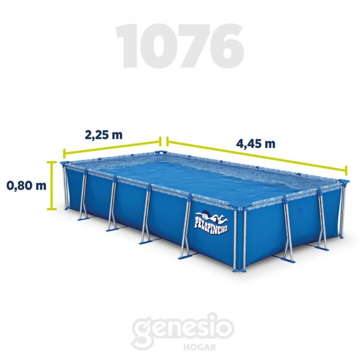 Pileta Pelopincho 1076 Cap 8000 Lts 4.45m x 2.25m x 0.80m - Vista 2