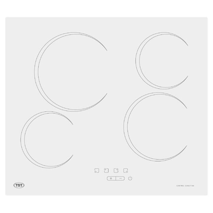 Anafe TST Vitroceramico Blanco Electrico 4 Hornallas - Vista principal