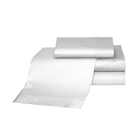 Juego De Sabanas Danubio 600 hilos - 2 Plazas - Color Blanco