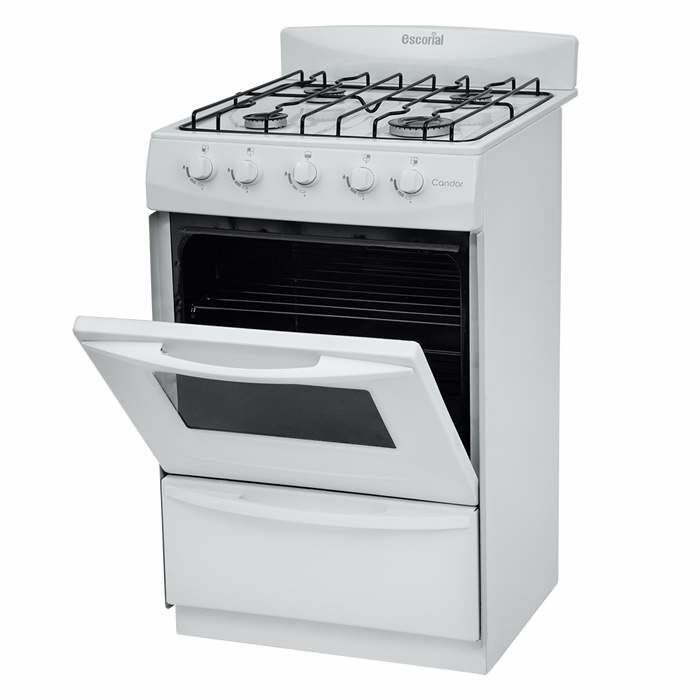 Cocina Escorial Candor S2 Gas NATURAL 4 Hornallas Blanca - Vista 3