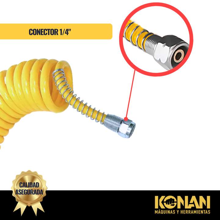 Konan Manguera Espiralada Para Compresor 1/4'' Mt Kme/7.5 - Vista 6