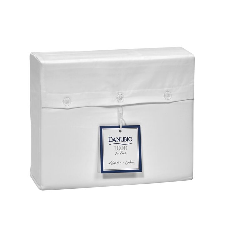 Juego De Sabanas Danubio 1000 hilos - King - Color Blanco - Vista 2