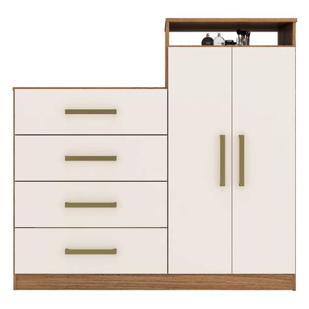 Comoda Aurea Almendra - Blanco - DEMOBILE