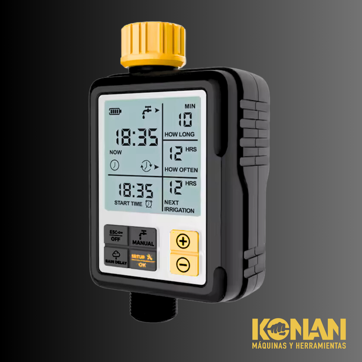 Timmer / Temporizador Digital para Riego 3/4" Konan - Vista 9