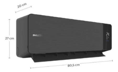 Aire Acondicionado Philco Split NEGRO 3400 W ON OFF Frio Calor