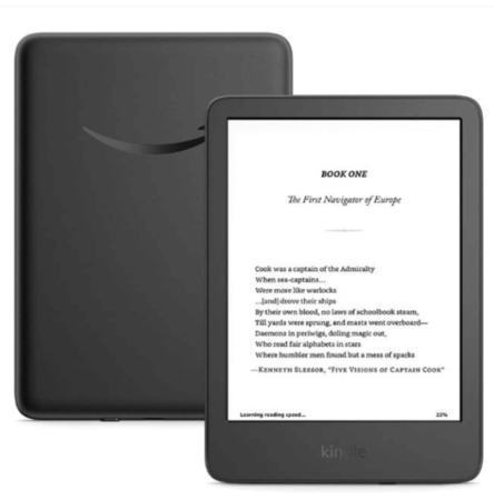 TABLET E-READER AMAZON KINDLE GEN 11 2024, 16GB, BLACK (B0CNV9F72P) UPC: 840414634886