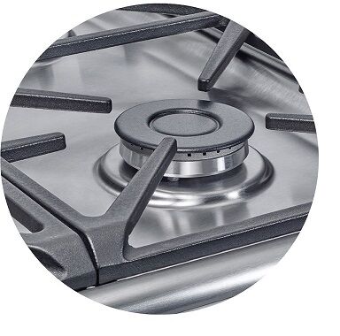 Cocina LONGVIE 13331XF multigas acero inox 56cm encendido luz rejillas fundicion A++