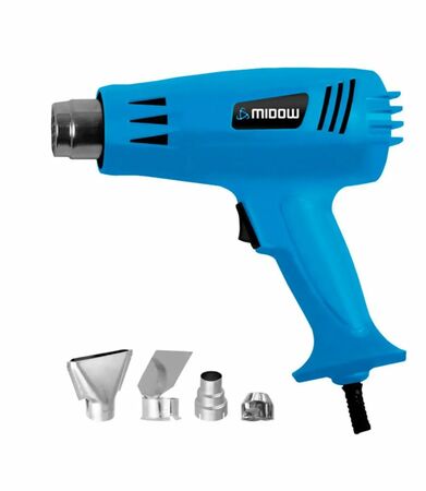 Pistola De Calor Midow 2000W 500°C 4 Boquillas