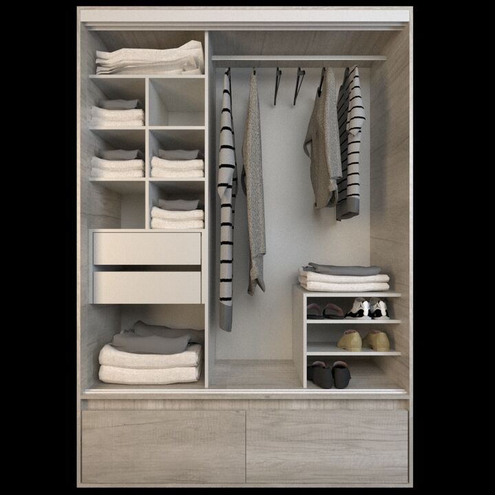 Placard Corredizo 1,50 2 Cajones 2 Zapateros Nevado Everest Tables - Vista 3