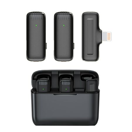 Micrófono Inalámbrico Corbatero Gadnic con Caja Cargadora