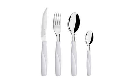 Juego De Cubiertos 16 Piezas Itaparica Blanco Brinox 6000709