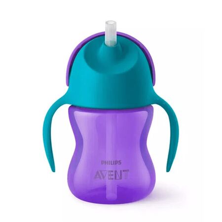 Vaso Straw Cup 200Ml Violeta Azul Avent SCF796/02