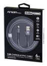 Cable Trenzado Argomtech Lightning A Usb Dura Form 1,8m - Miniatura 2