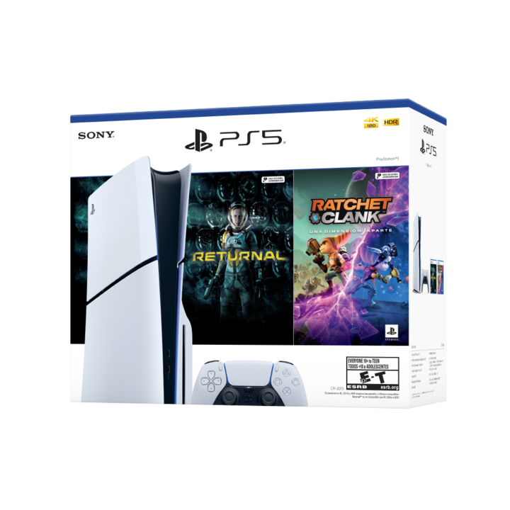 Playstation 5 Sony PS5STDBNDL1 Standard Slim Con 2 Juegos - Vista 3