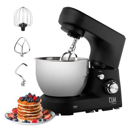 Batidora Planetaria Negra Cuk By Gadnic B52 1200w Bowl Acero Inoxidable 5Lts 6 Velocidades