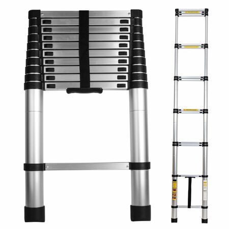 Escalera Telescópica Gadnic De Aluminio Extensible 5 Metros