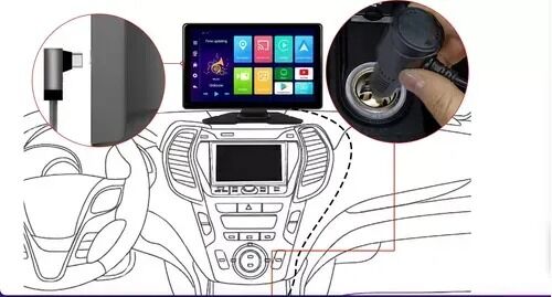 CarPlay 9 de 12V - Pantalla Multimedia Para Auto - Vista 1