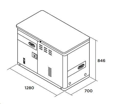 Grupo Electrgeno a gas TST GE15 - 15 kW  1875 kVA