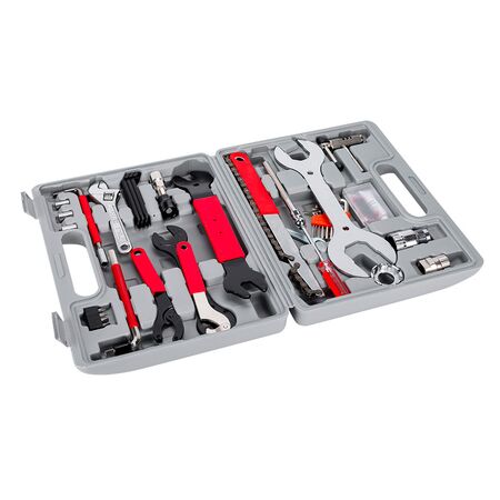 Kit Herramientas Para Bicicleta Gadnic 44 Piezas Reparacion Completa Llaves Extractores Manometro