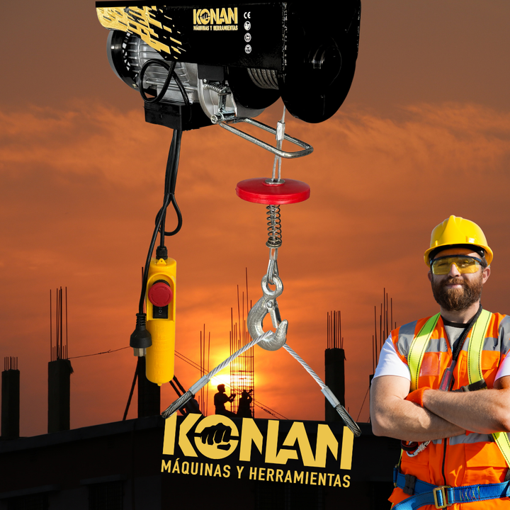 Aparejo Electrico Konan 250Kg 12 Mts Elevacion Maxima 510W - Vista 6