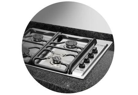 Anafe a gas LONGVIE A6600XF 60cm acero inox rejilla fundición A+