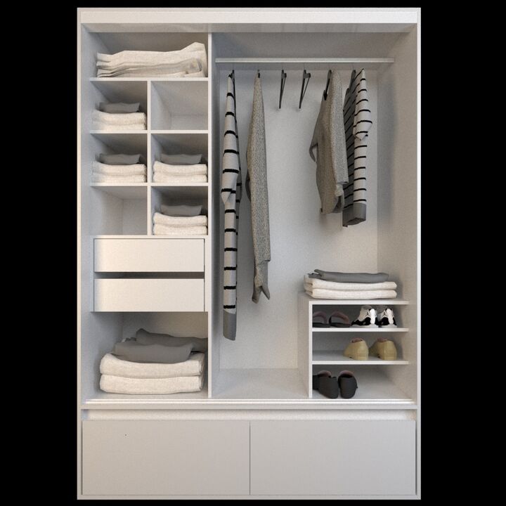 Placard Corredizo 1,50 2 Cajones 2 Zapateros Everest Tables - Vista 2