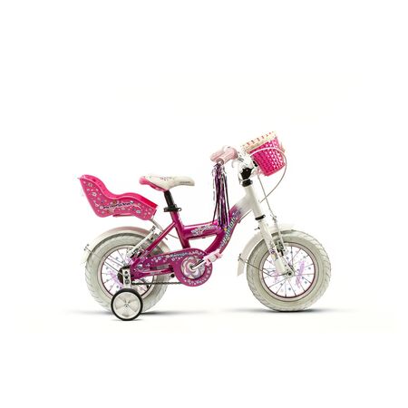 Bicicleta Raleigh Cupcake / Rosa/Blanco / Frenos V-Brake / Cuadro de aluminio / 1Vel. / Rodado 12"