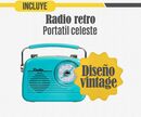 Radio Porttil Suono Bluetooth Vintage Retro Parlante Usb Aux Recargable - Miniatura 9