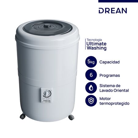 LAVARROPAS DREAN LRDR56SBO  SEMIAUTOMATICO BLANCO FRONTAL 6 PROGRAMAS - 4609355