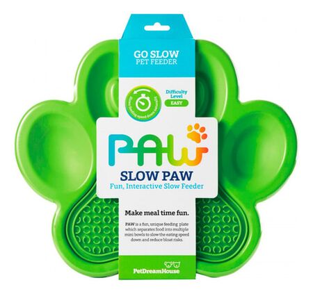 Comedero Lento Petdreamhouse Paw2en1 Verde Perros Y Gatos