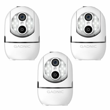 Kit X3 Cámaras de Seguridad Gadnic con Lente Dual
