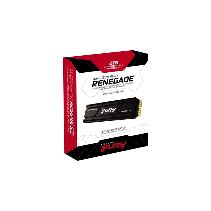 Disco Solido SSD Kingston 2TB Fury Renegade M.2 Nvme 2280 7300Mb/s C/Disipador - Vista principal