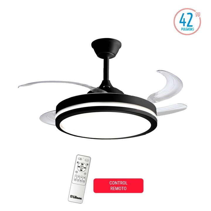Ventilador De Techo Liliana 42'' Con Palas Retractiles Y Luz - Vista 4