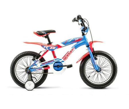 Bicicleta Raleigh MXR16 / Rojo/Azul / Frenos V-Brake / 1Vel. / Cuadro de aluminio / Rodado 16"
