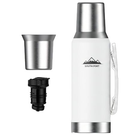 Termo Acero Inoxidable Blanco South Port by Gadnic 12 Litros Manija