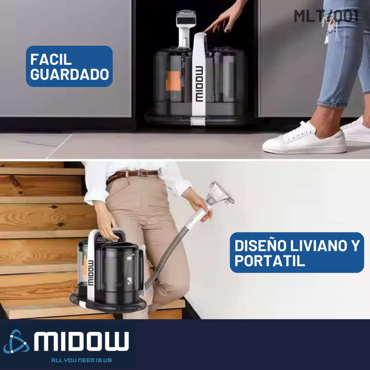Aspiradora Lava Tapizados Midow 600w Alfombras Manchas Sofa - Vista 4