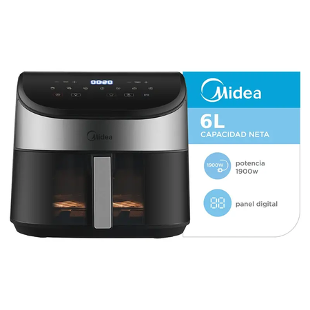 Freidora De Aire Midea Af-Dw60Bar1 6L 1900W Ng