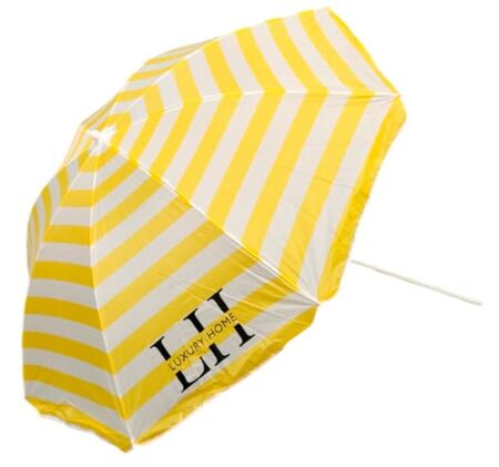 Sombrilla Luxury Home Lh-804 Reclinable 1.8M Blanco Y Amarillo