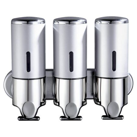 Dispenser Triple de Pared Gadnic Para Jabón Shampoo Crema 1500ml