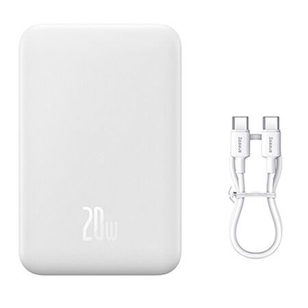 Cargador Portatil Blanco Inalambrico Baseus Power Bank Carga Rapida 20000mah 20w Tipo-C