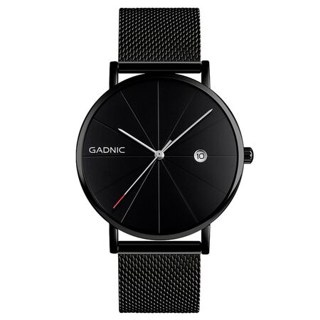 Reloj De Hombre Negro Gadnic Cuarzo Analógico Impermeable