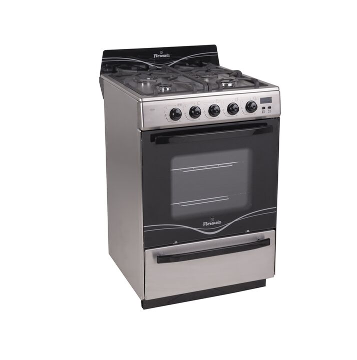 Cocina Florencia 5558F Acero Inox Multigas Encendido Electronico Luz Rejillas Fundicion - Vista 5